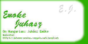 emoke juhasz business card